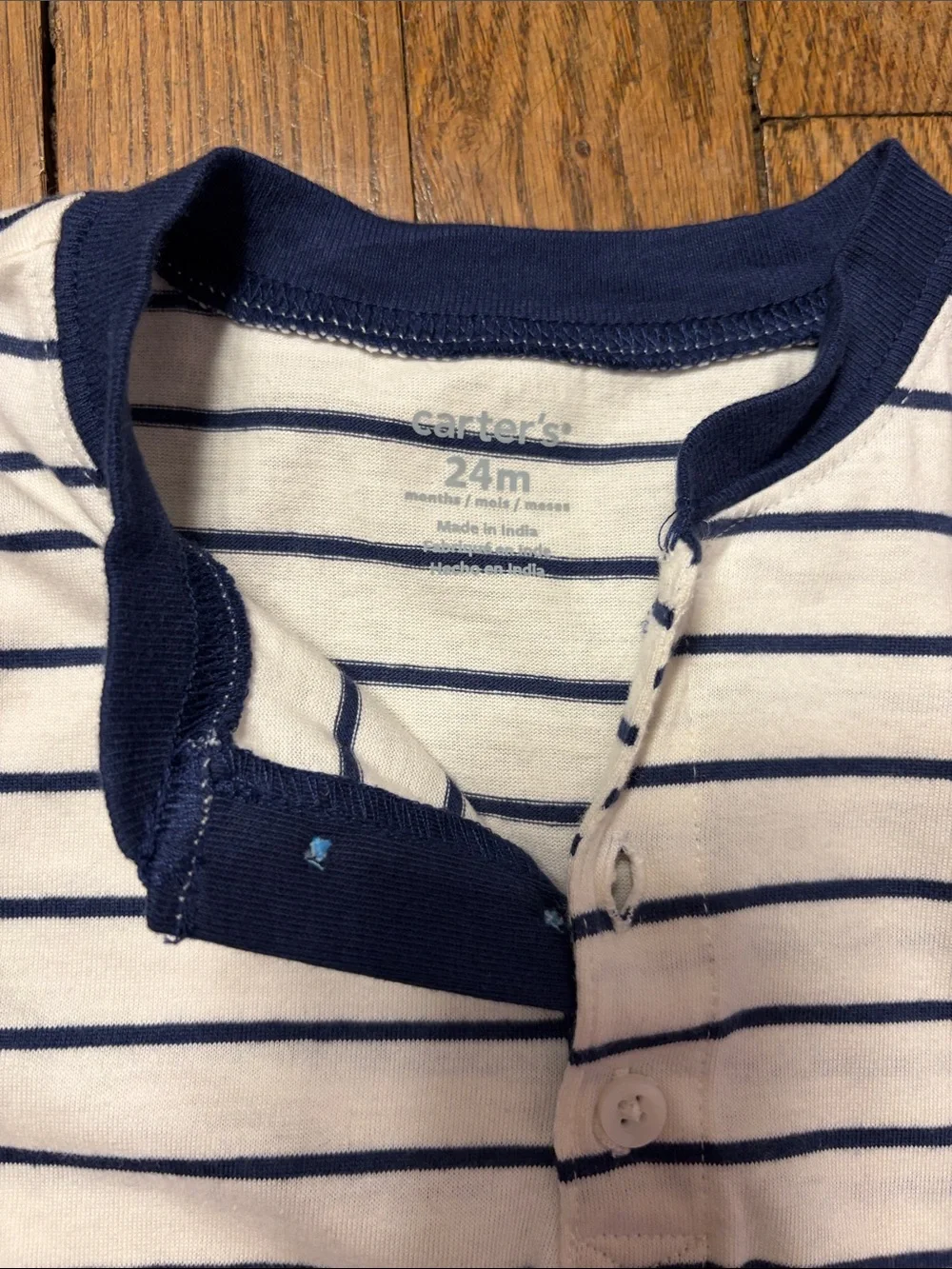 Carter's Red & Navy Striped Baby Onesie Duo